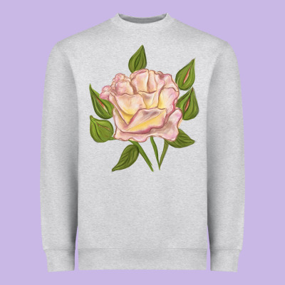Life's Little Pleasures Rose Heavyweight Sweatshirt Designed By Lillyallendesigns
