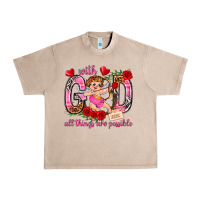 French Oak with god all things are possible Urban Heavy Tee - NancyCooperArtShop