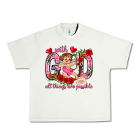 Pistachio with god all things are possible Urban Heavy Tee - NancyCooperArtShop