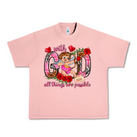 Salmon with god all things are possible Urban Heavy Tee - NancyCooperArtShop