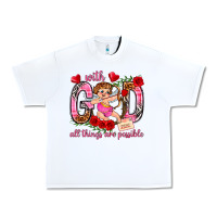 White with god all things are possible Urban Heavy Tee - NancyCooperArtShop