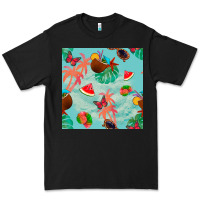 Black summer vibes seamless pattern Premium Tee - BundleAndBundleShop