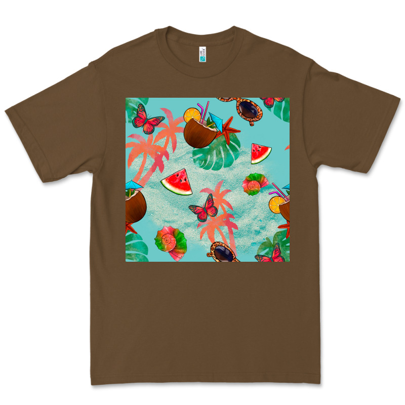 Summer Vibes Seamless Pattern Premium Tee by BundleAndBundleShop | Teevron