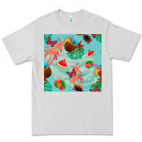 Dove Grey summer vibes seamless pattern Premium Tee - BundleAndBundleShop