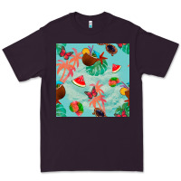 Plum summer vibes seamless pattern Premium Tee - BundleAndBundleShop
