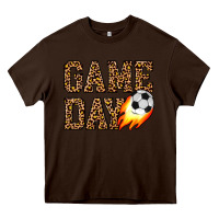 Chocolate Brown game day soccer Heavy Core Tee - JahusDesignShop