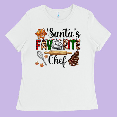 Santa's Favorite Chef Ladies Tee Designed By Adodesignshop