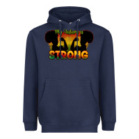 Navy My history is strong Heavyweight Hoodie - HowdyJamesFarm