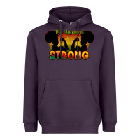 Plum My history is strong Heavyweight Hoodie - HowdyJamesFarm