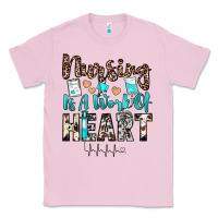 Bubblegum Pink nursing is a work of heart Classic Tee - JahusDesignShop