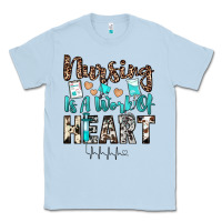 Dusty Blue nursing is a work of heart Classic Tee - JahusDesignShop