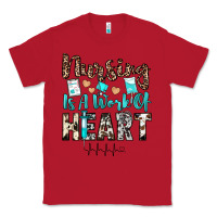 Red nursing is a work of heart Classic Tee - JahusDesignShop
