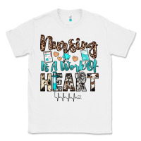 White nursing is a work of heart Classic Tee - JahusDesignShop