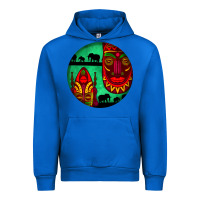 Cobalt african masks round earrings 3 Urban Hoodie - BundleAndBundleShop