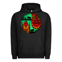 Pigment Black african masks round earrings 3 Urban Hoodie - BundleAndBundleShop