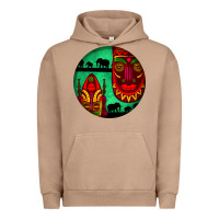 Pigment Burro african masks round earrings 3 Urban Hoodie - BundleAndBundleShop