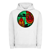 Pigment Lunar Rock african masks round earrings 3 Urban Hoodie - BundleAndBundleShop