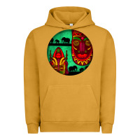 Pigment Peanut Butter african masks round earrings 3 Urban Hoodie - BundleAndBundleShop
