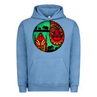 Pigment Pebble Blue african masks round earrings 3 Urban Hoodie - BundleAndBundleShop