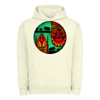 Pigment Pistachio african masks round earrings 3 Urban Hoodie - BundleAndBundleShop
