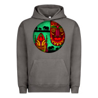 Pigment Tornado african masks round earrings 3 Urban Hoodie - BundleAndBundleShop