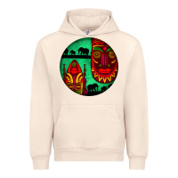 African Masks Round Earrings 3 Urban Hoodie | Teevron