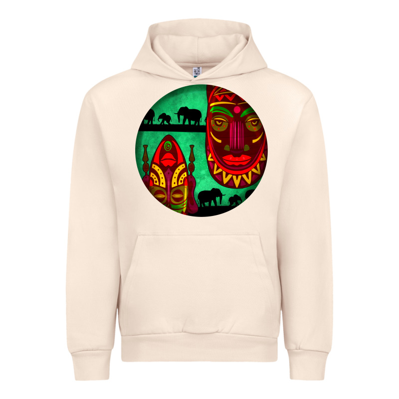 African Masks Round Earrings 3 Urban Hoodie by BundleAndBundleShop | Teevron