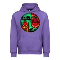 Tulip african masks round earrings 3 Urban Hoodie - BundleAndBundleShop