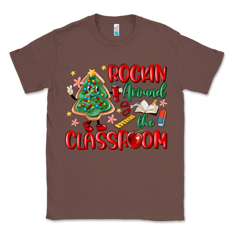 Rockin Around The Clasroom Teacher Classic Tee by MaliasSmallBusiness | Teevron