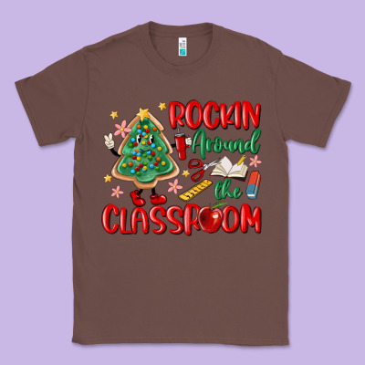 Rockin Around The Clasroom Teacher Classic Tee Designed By Maliassmallbusiness