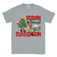Heather Grey rockin around the clasroom teacher Classic Tee - MaliasSmallBusiness