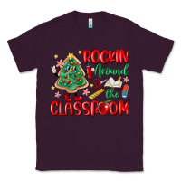 Plum rockin around the clasroom teacher Classic Tee - MaliasSmallBusiness