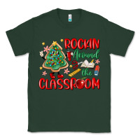 Sports Green rockin around the clasroom teacher Classic Tee - MaliasSmallBusiness