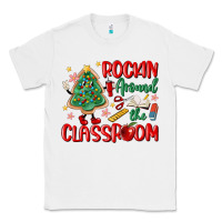 White rockin around the clasroom teacher Classic Tee - MaliasSmallBusiness