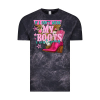 Cloud Black if i cant wear my boots i aint going Vintage Tee - NancyCooperArtShop