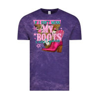Cloud Purple if i cant wear my boots i aint going Vintage Tee - NancyCooperArtShop