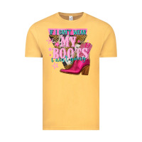 Vintage Mustard if i cant wear my boots i aint going Vintage Tee - NancyCooperArtShop