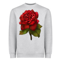 Heather Grey Oklahoma Rose Illustrations Heavyweight Sweatshirt - LillyAllenDesigns