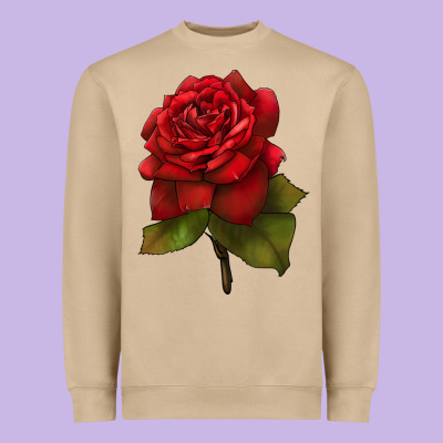 Oklahoma Rose Illustrations Heavyweight Sweatshirt Designed By Lillyallendesigns