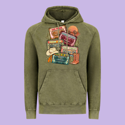 Country Cassette Tapes Vintage Hoodie Designed By Maliassmallbusiness