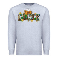 Heather Grey Lucky beers St. Patrick's Day Premium Sweatshirt - CowGirlArtShop