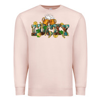 Pale Pink Lucky beers St. Patrick's Day Premium Sweatshirt - CowGirlArtShop