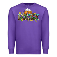 Purple Lucky beers St. Patrick's Day Premium Sweatshirt - CowGirlArtShop