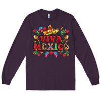 Plum viva mexico Long Sleeve Tee - LillyAllenDesigns