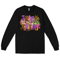 Black Trick or treat Long Sleeve Tee - RanaPortraitStore