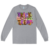 Heather Grey Trick or treat Long Sleeve Tee - RanaPortraitStore
