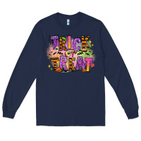 Navy Trick or treat Long Sleeve Tee - RanaPortraitStore