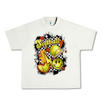 Pistachio vintage softball Urban Heavy Tee - MaliasSmallBusiness