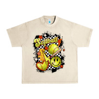 Sandshell vintage softball Urban Heavy Tee - MaliasSmallBusiness