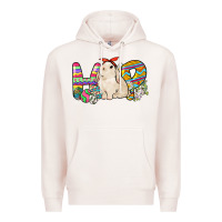 Pale Pink Hop rabbit Easter Day Premium Hoodie - HowdyJamesFarm